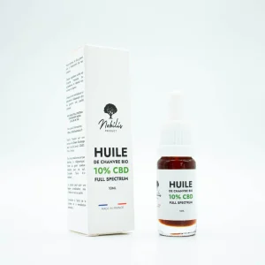 Aceite de CBD 10% full spectrum nobilis - aceite de CBD francés de primera calidad - 10 ml