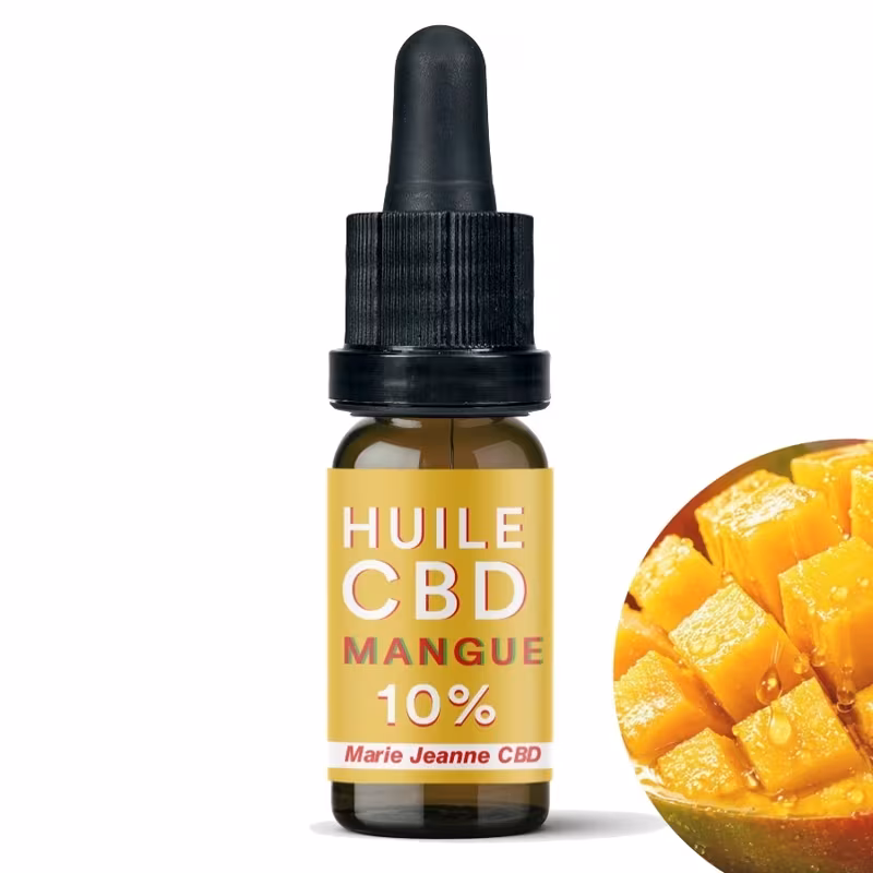 Botella de aceite de cbd mango